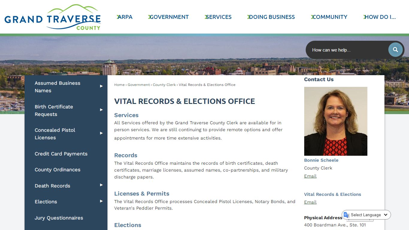 Vital Records & Elections Office | Grand Traverse County, MI